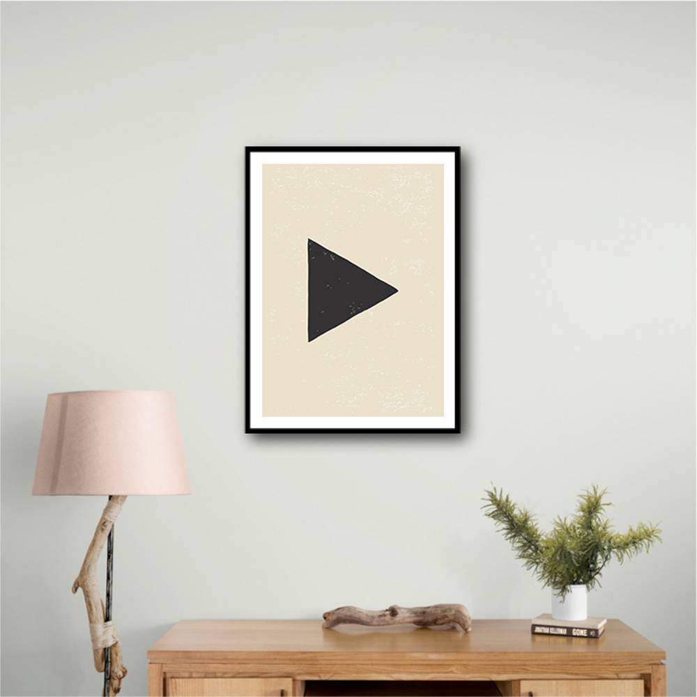 Black Minimal Shapes Series #1 Wall Art