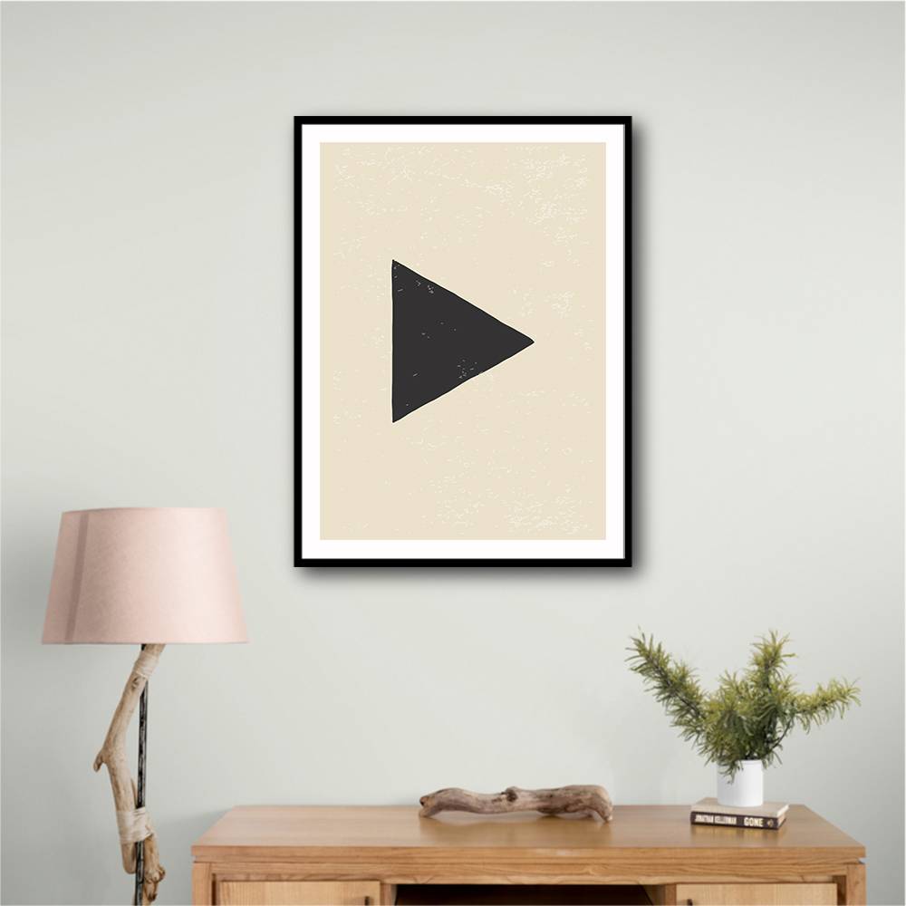 Black Minimal Shapes Series #1 Wall Art