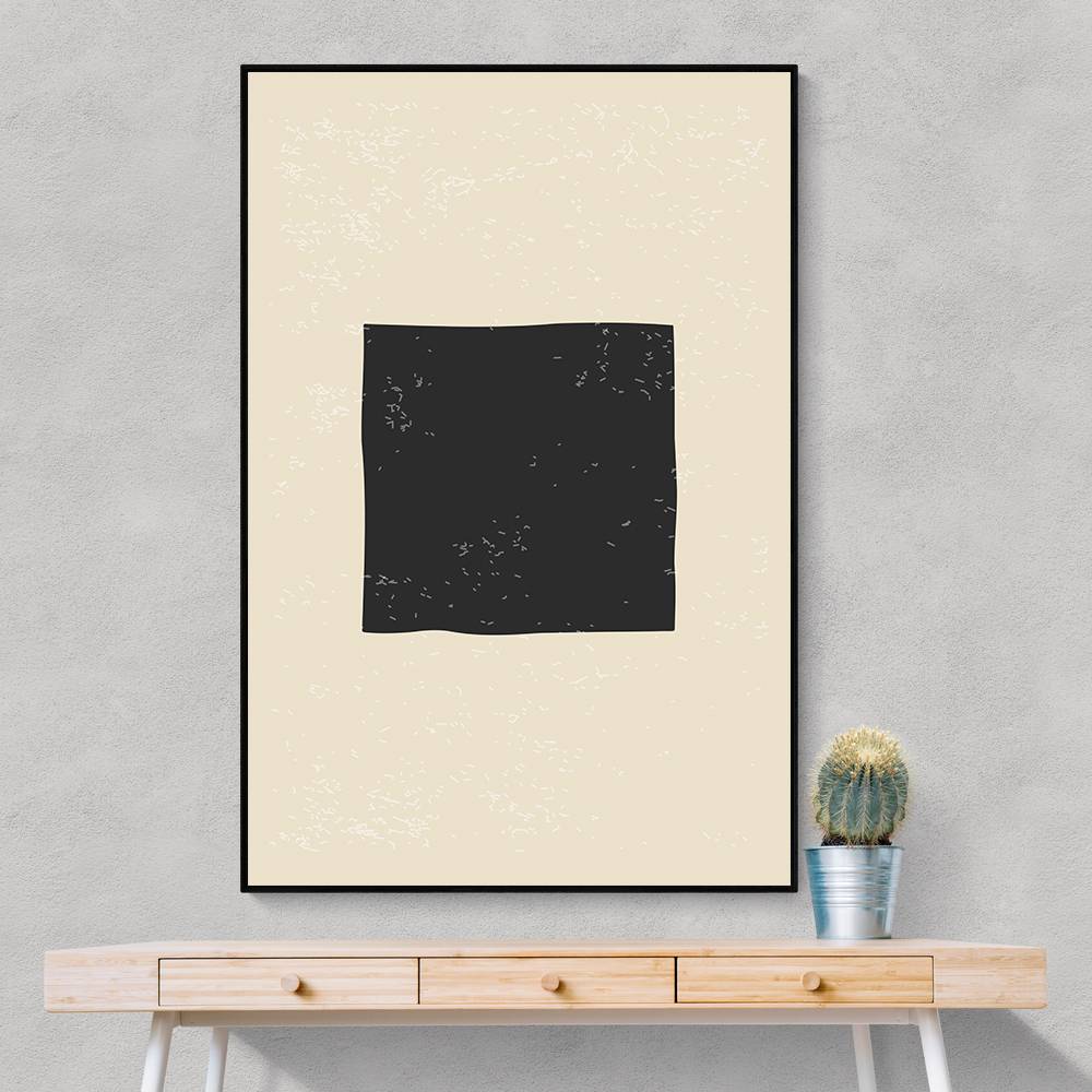 Black Minimal Shapes Series #3 Wall Art