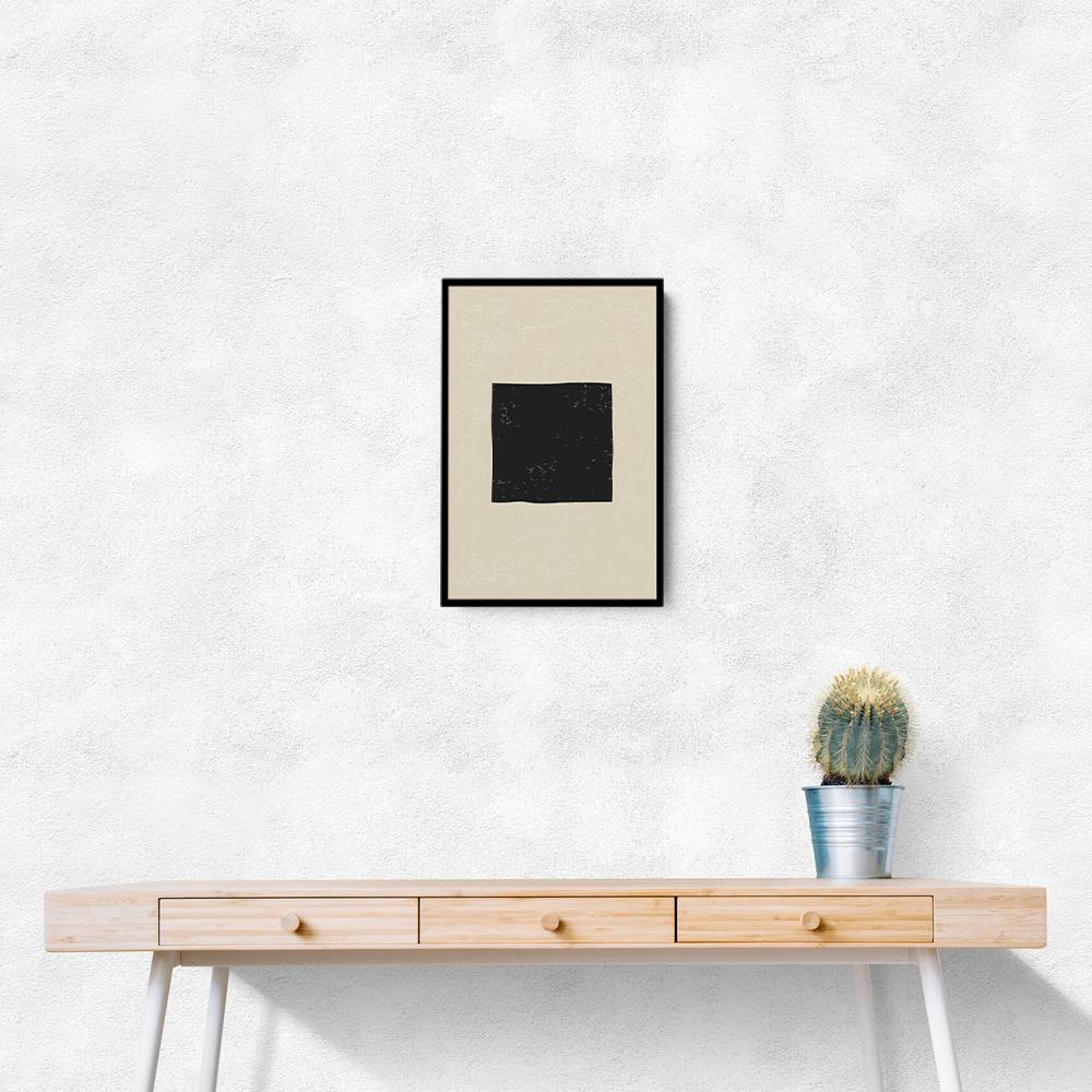 Black Minimal Shapes Series #3 Wall Art