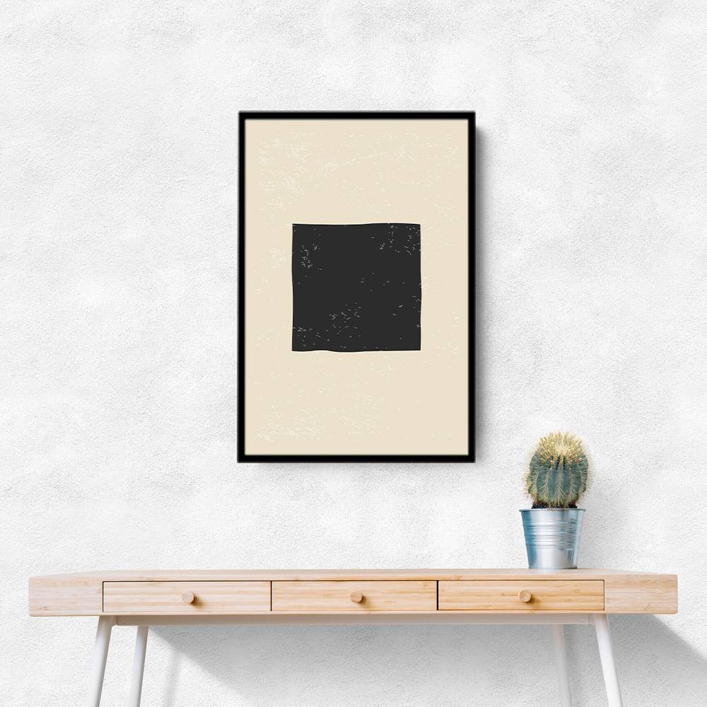 Black Minimal Shapes Series #3 Wall Art