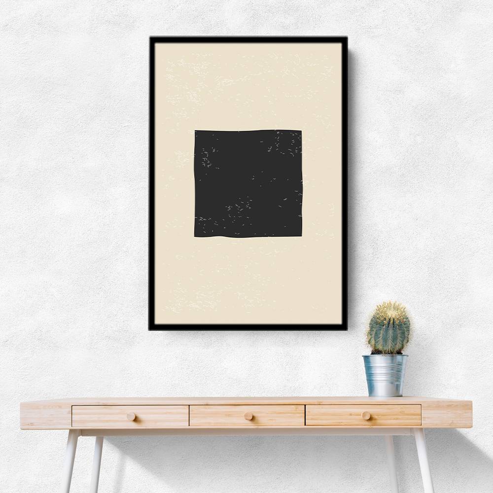 Black Minimal Shapes Series #3 Wall Art