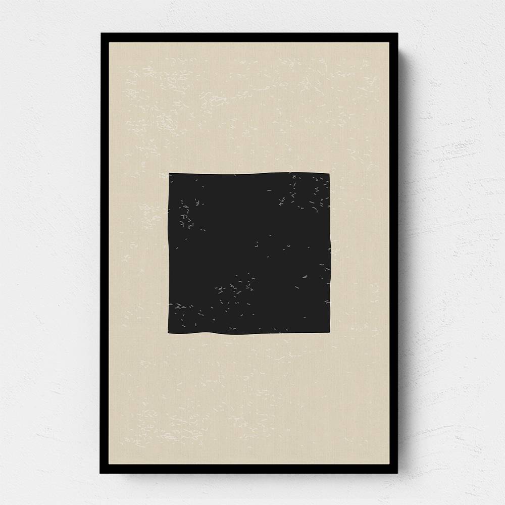 Black Minimal Shapes Series #3 Wall Art