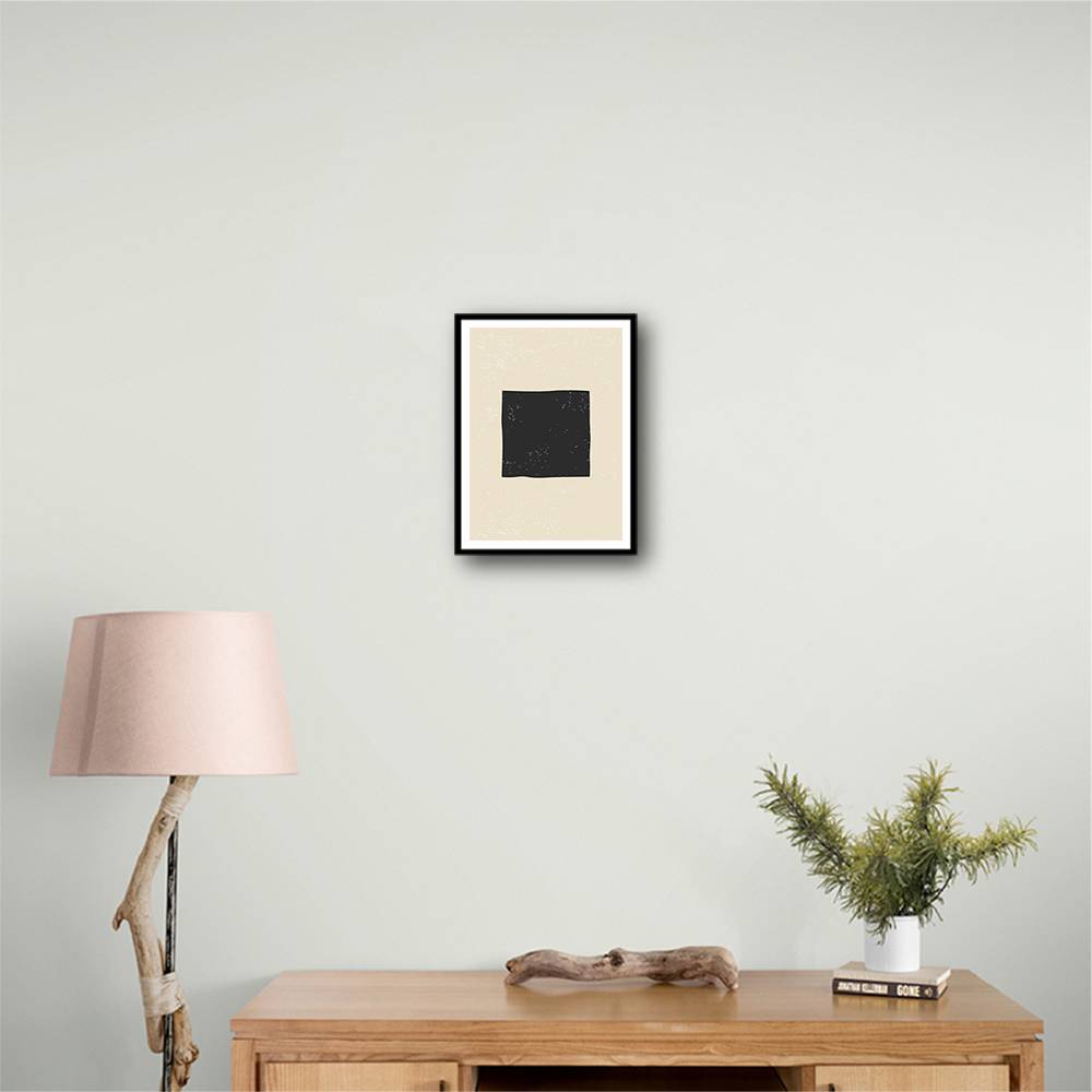 Black Minimal Shapes Series #3 Wall Art