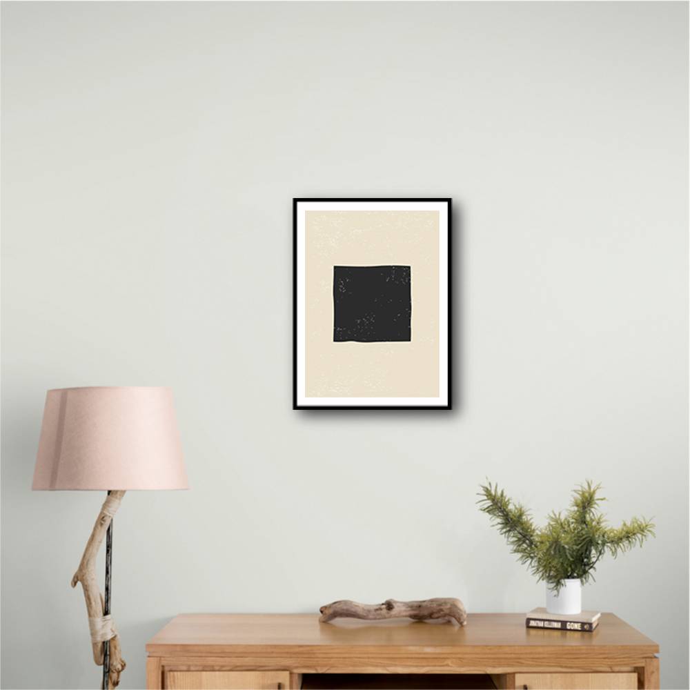 Black Minimal Shapes Series #3 Wall Art