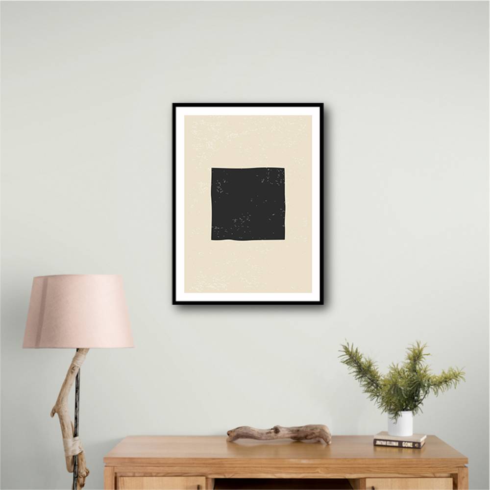 Black Minimal Shapes Series #3 Wall Art