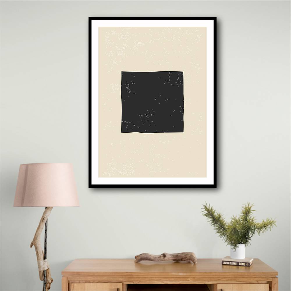 Black Minimal Shapes Series #3 Wall Art