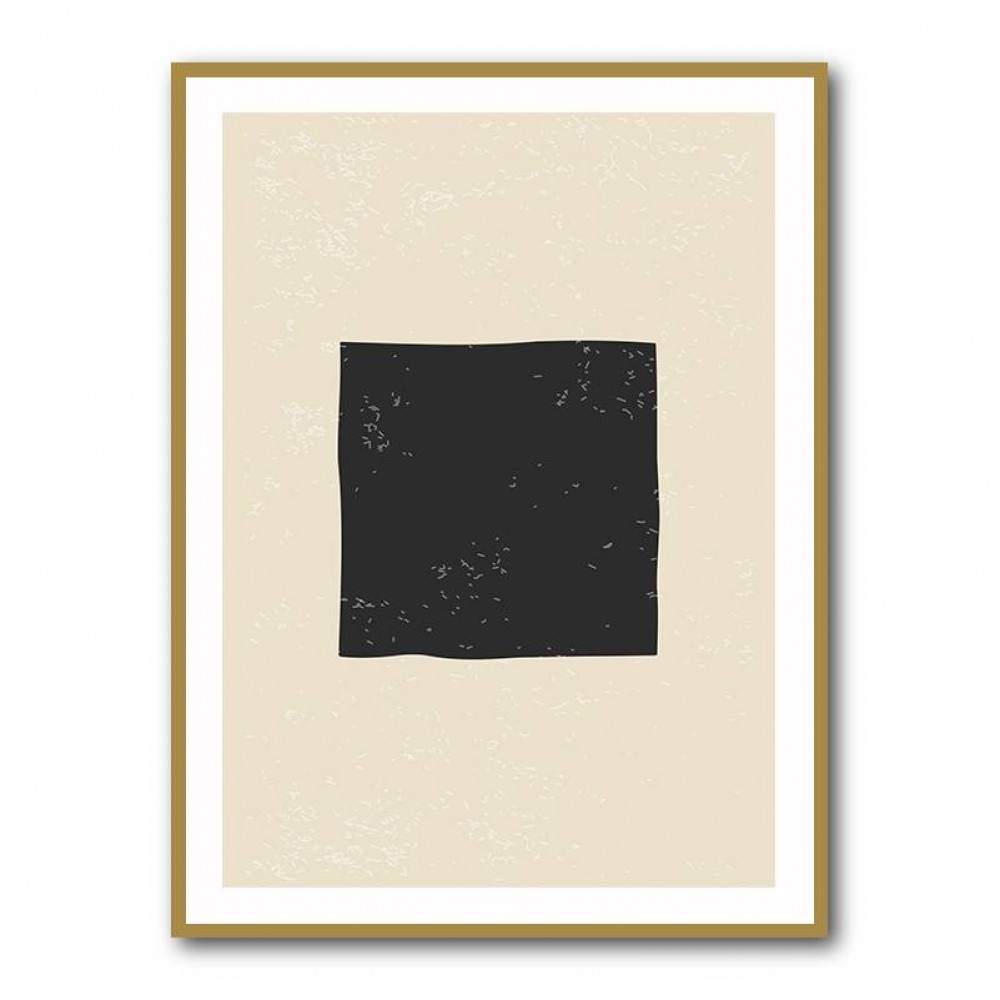 Black Minimal Shapes Series #3 Wall Art