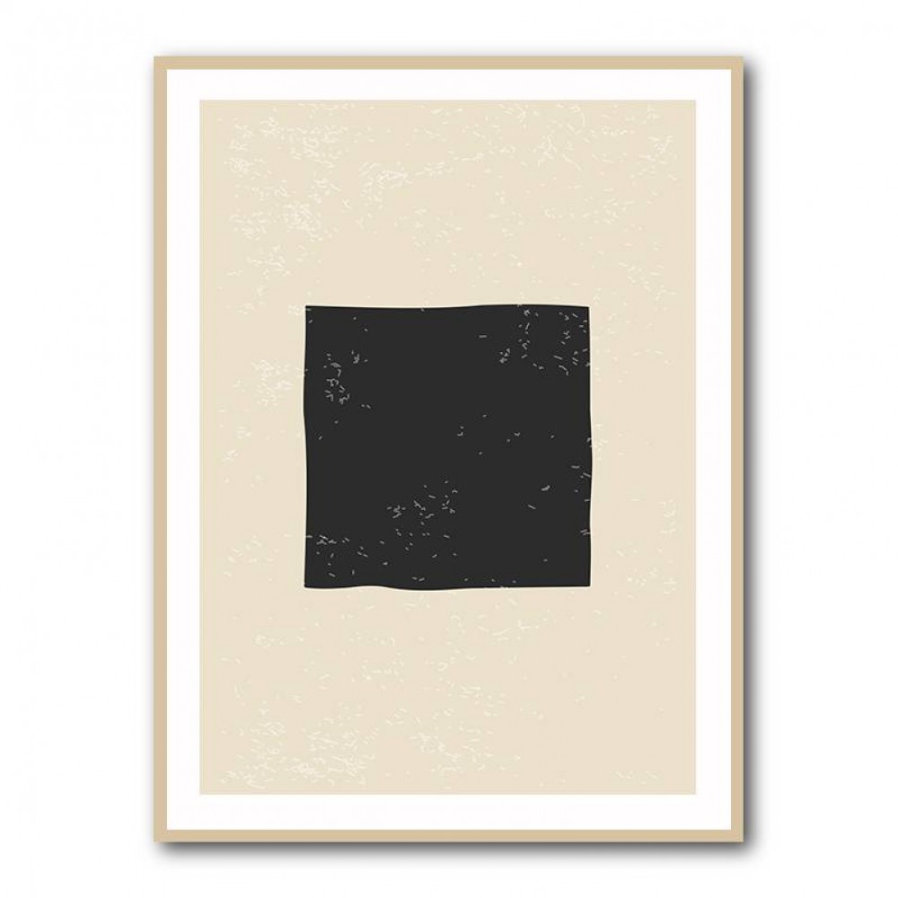 Black Minimal Shapes Series #3 Wall Art