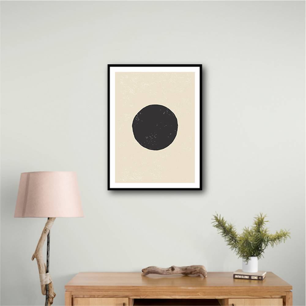 Black Minimal Shapes Series #4 Wall Art