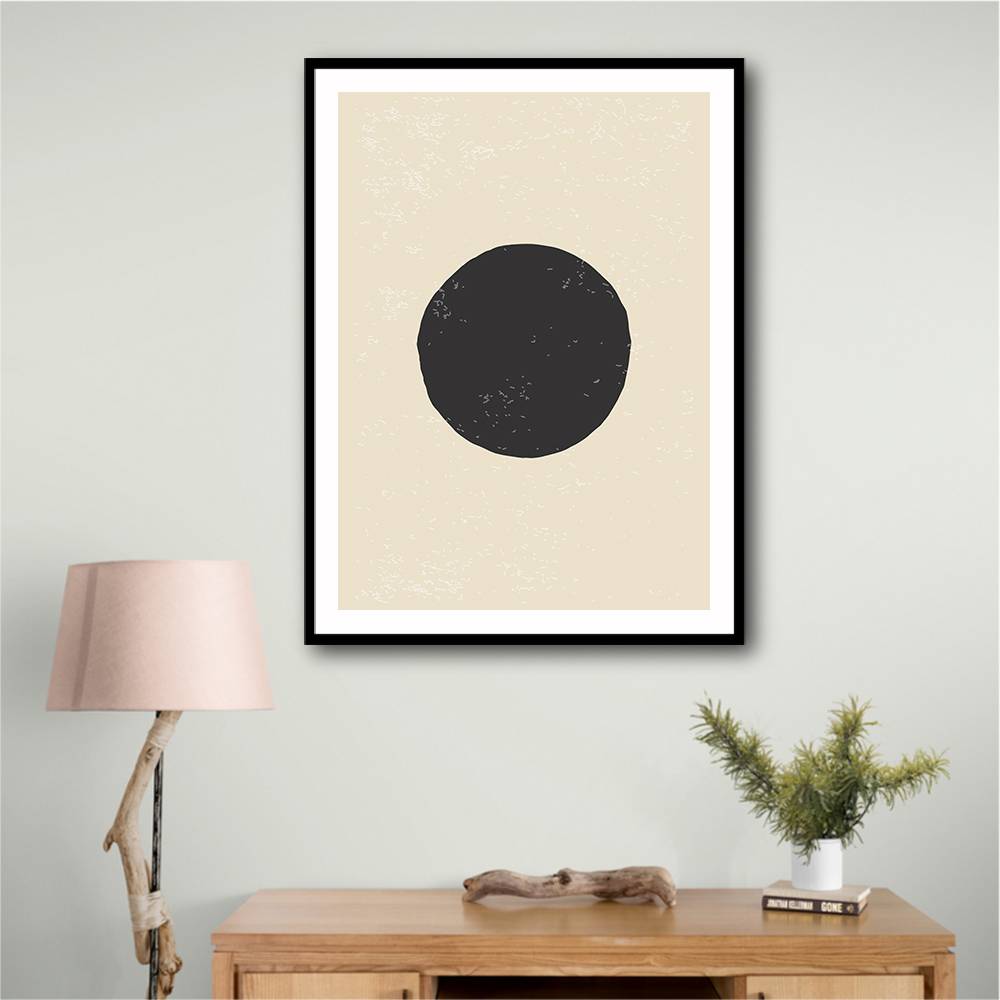 Black Minimal Shapes Series #4 Wall Art