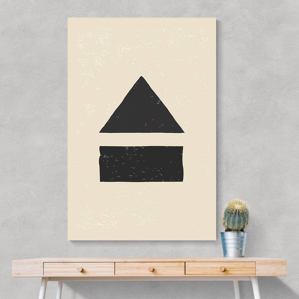 Black Minimal Shapes Series #6 Wall Art