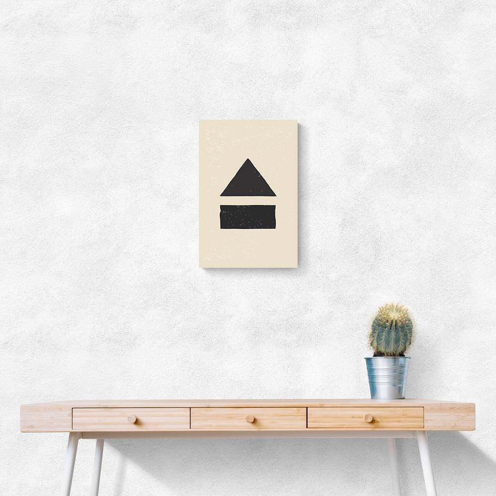 Black Minimal Shapes Series #6 Wall Art