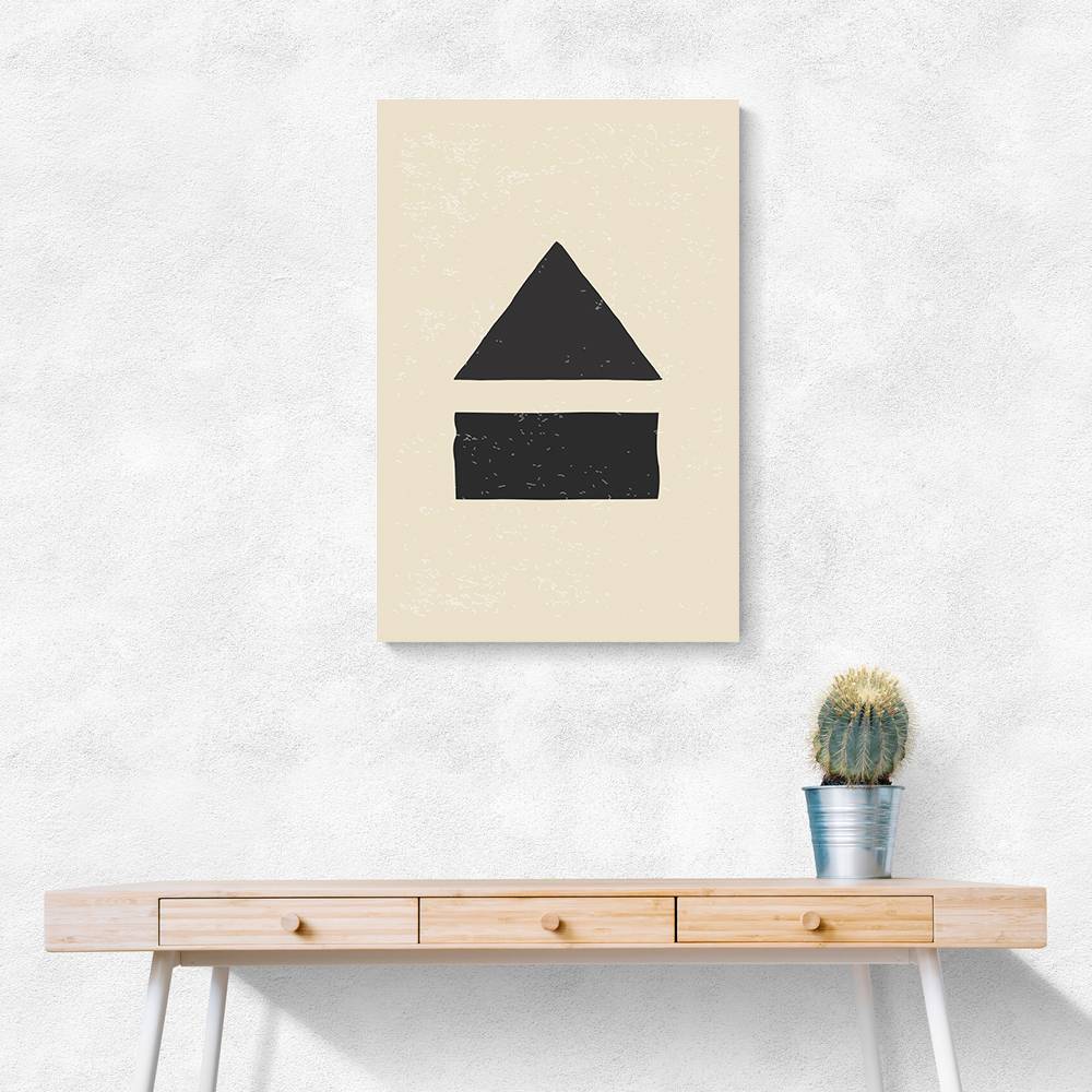 Black Minimal Shapes Series #6 Wall Art