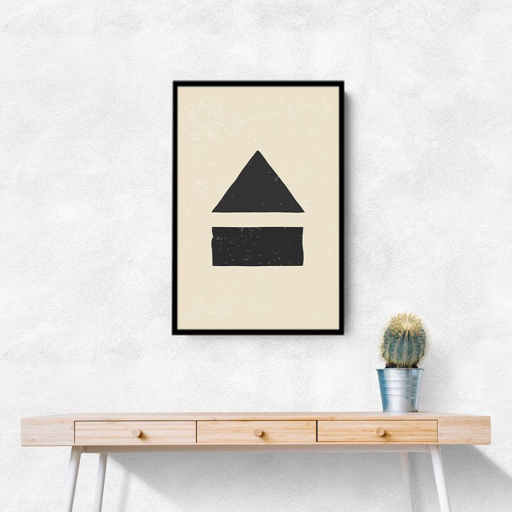 Black Minimal Shapes Series #6 Wall Art