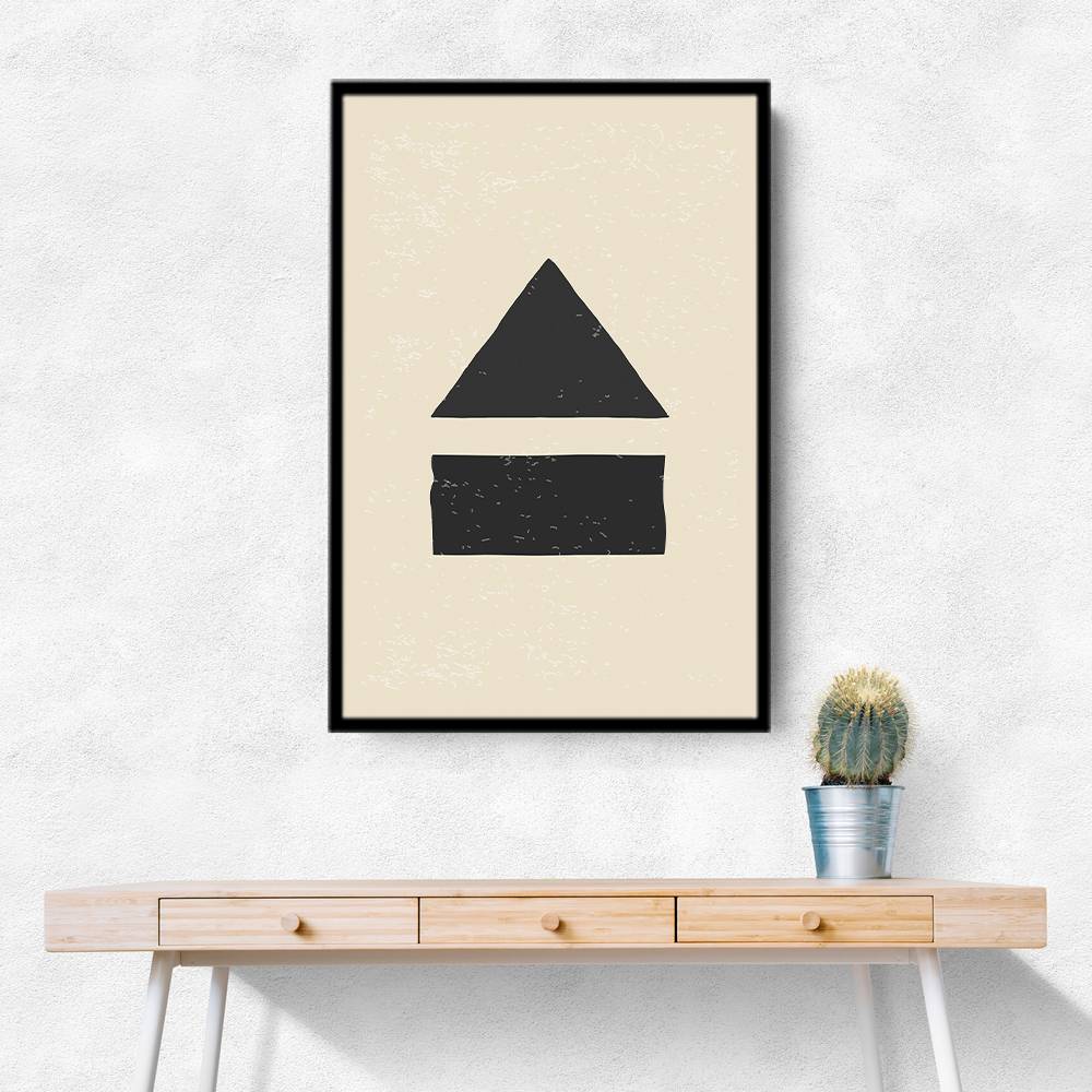 Black Minimal Shapes Series #6 Wall Art