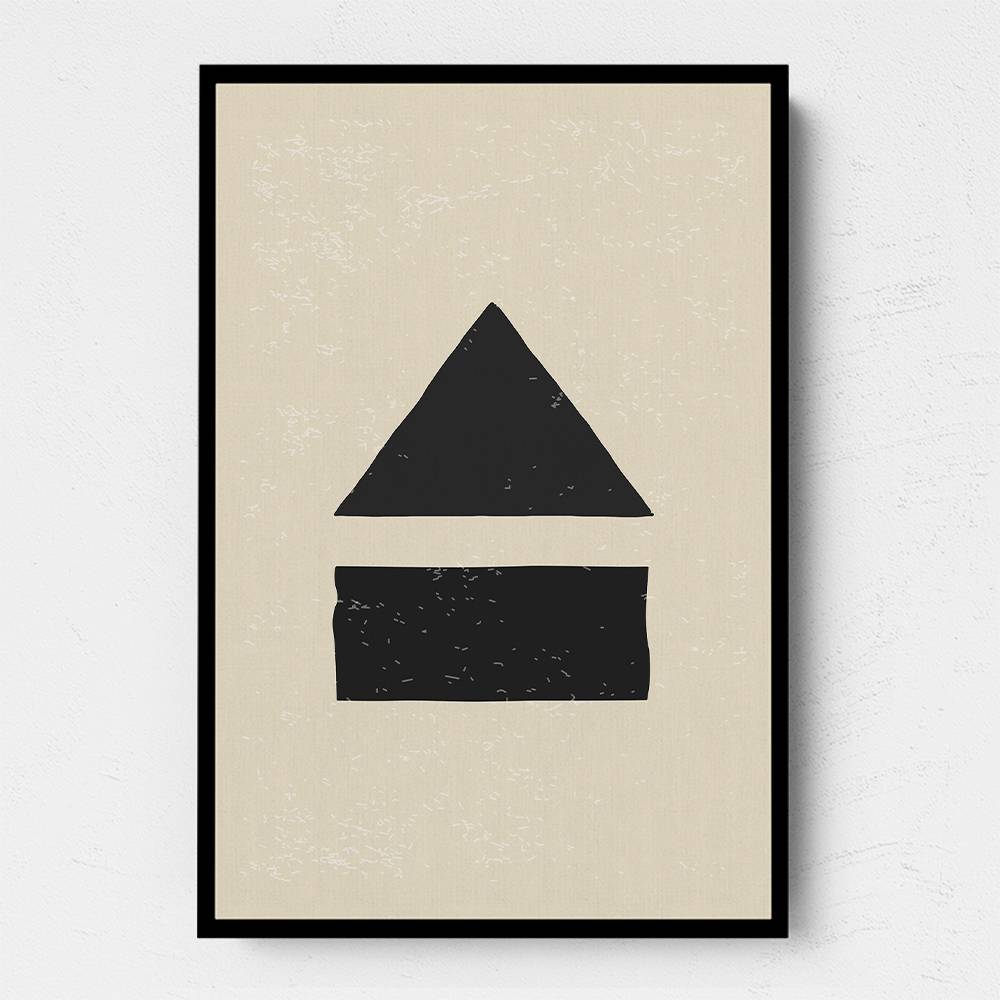 Black Minimal Shapes Series #6 Wall Art