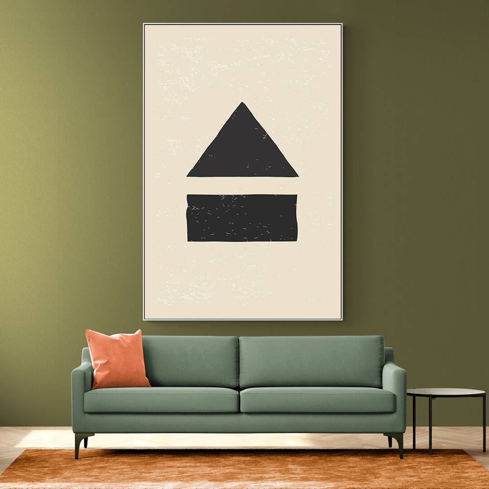 Black Minimal Shapes Series #6 Wall Art