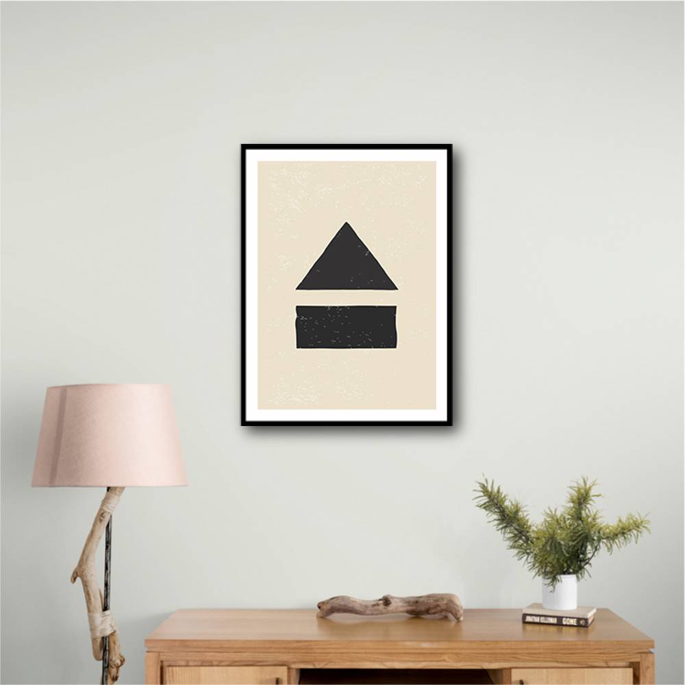 Black Minimal Shapes Series #6 Wall Art