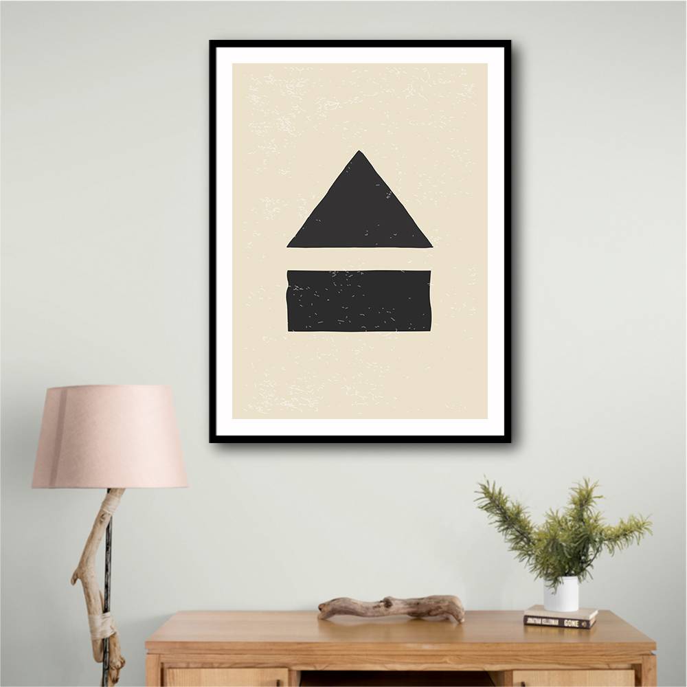 Black Minimal Shapes Series #6 Wall Art