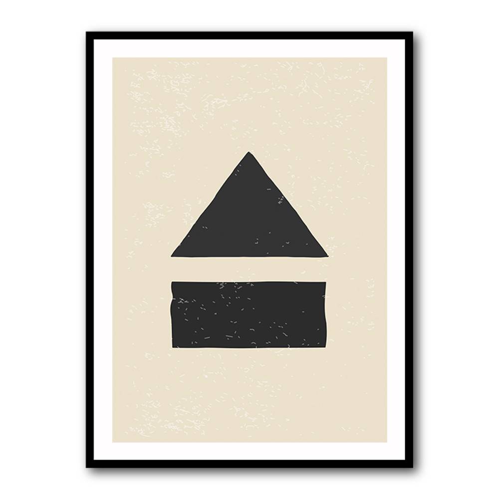 Black Minimal Shapes Series #6 Wall Art