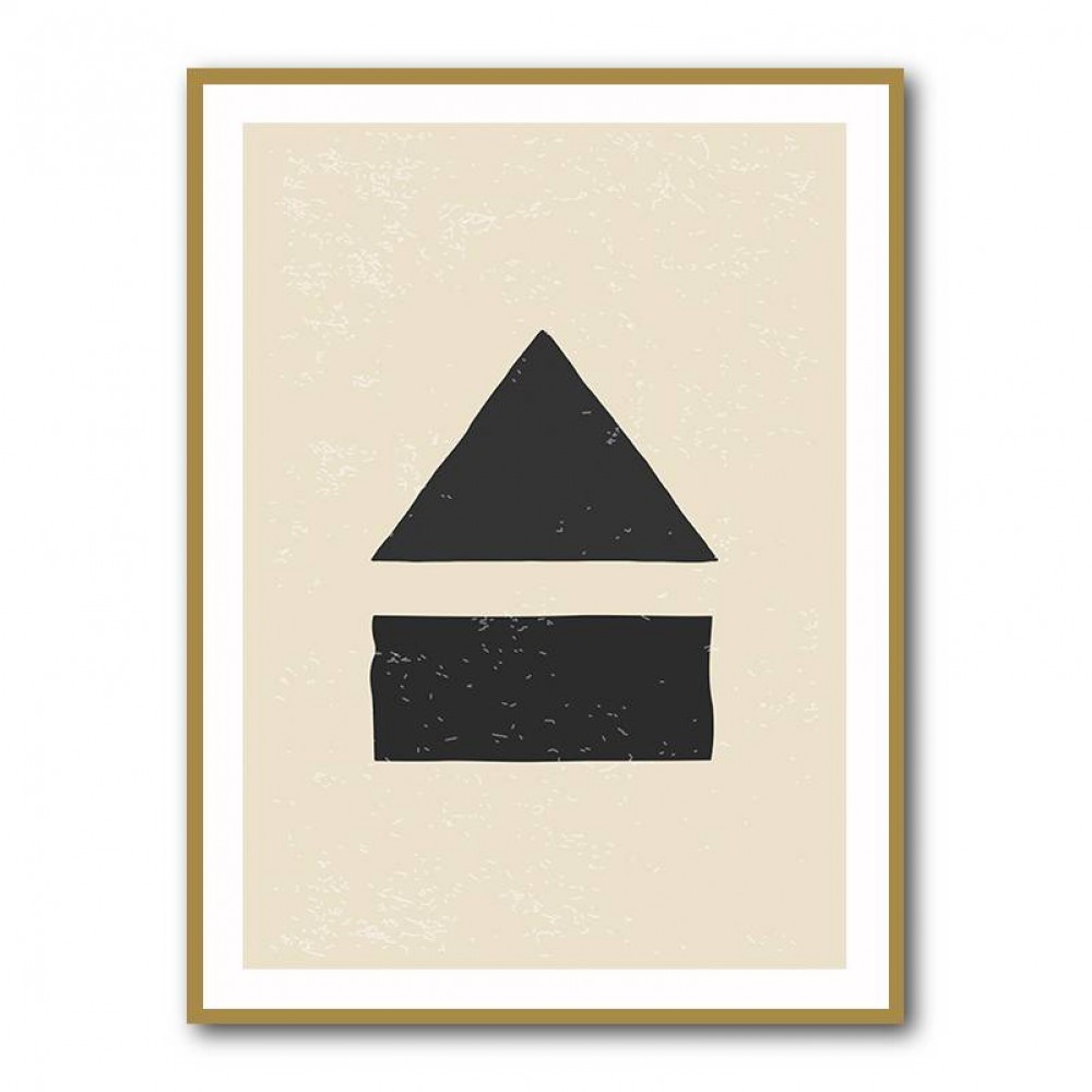 Black Minimal Shapes Series #6 Wall Art