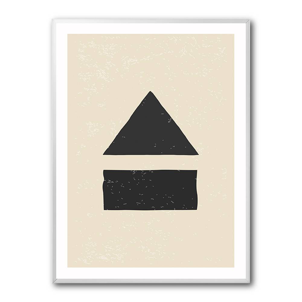 Black Minimal Shapes Series #6 Wall Art