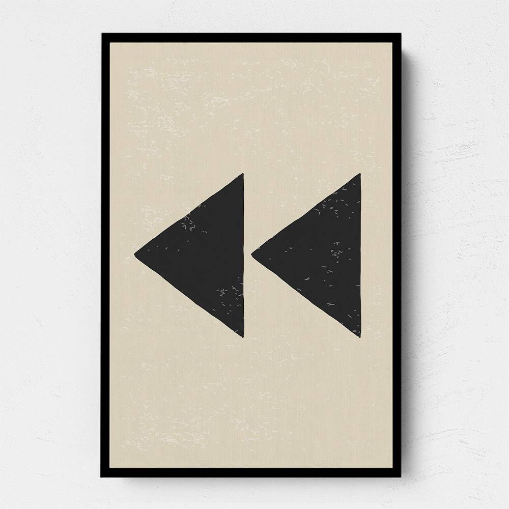 Black Minimal Shapes Series #5 Wall Art