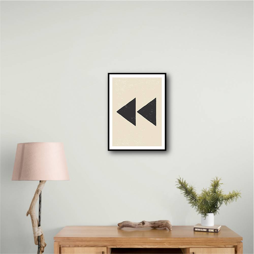 Black Minimal Shapes Series #5 Wall Art