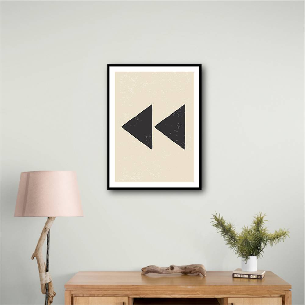 Black Minimal Shapes Series #5 Wall Art