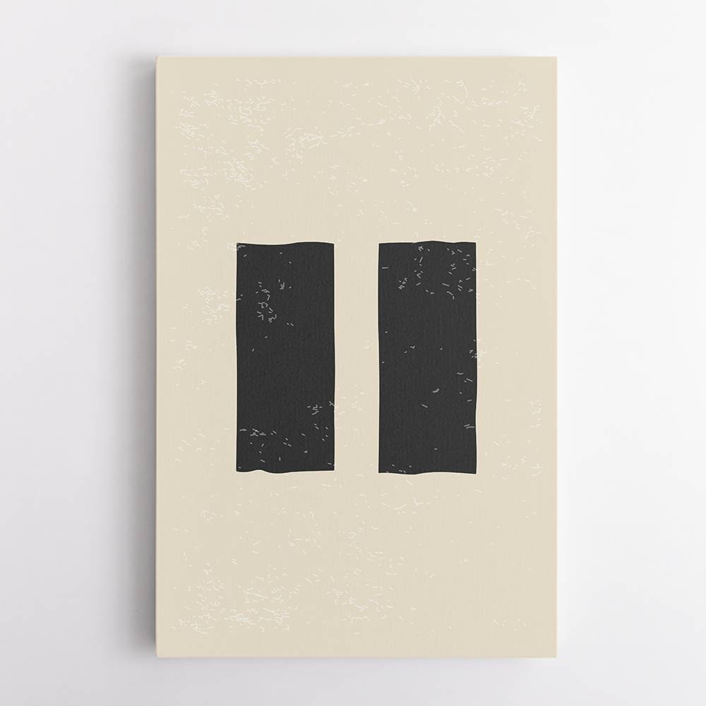 Black Minimal Shapes Series #7 Wall Art