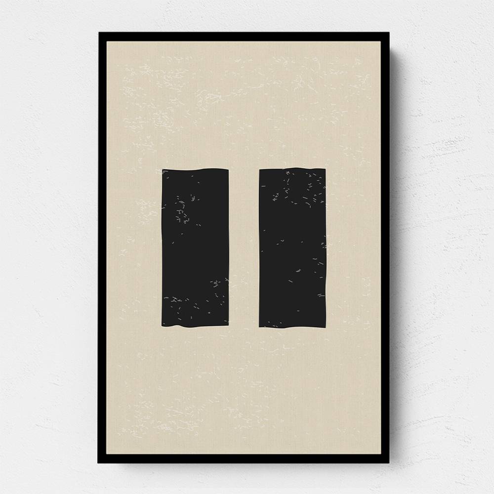 Black Minimal Shapes Series #7 Wall Art