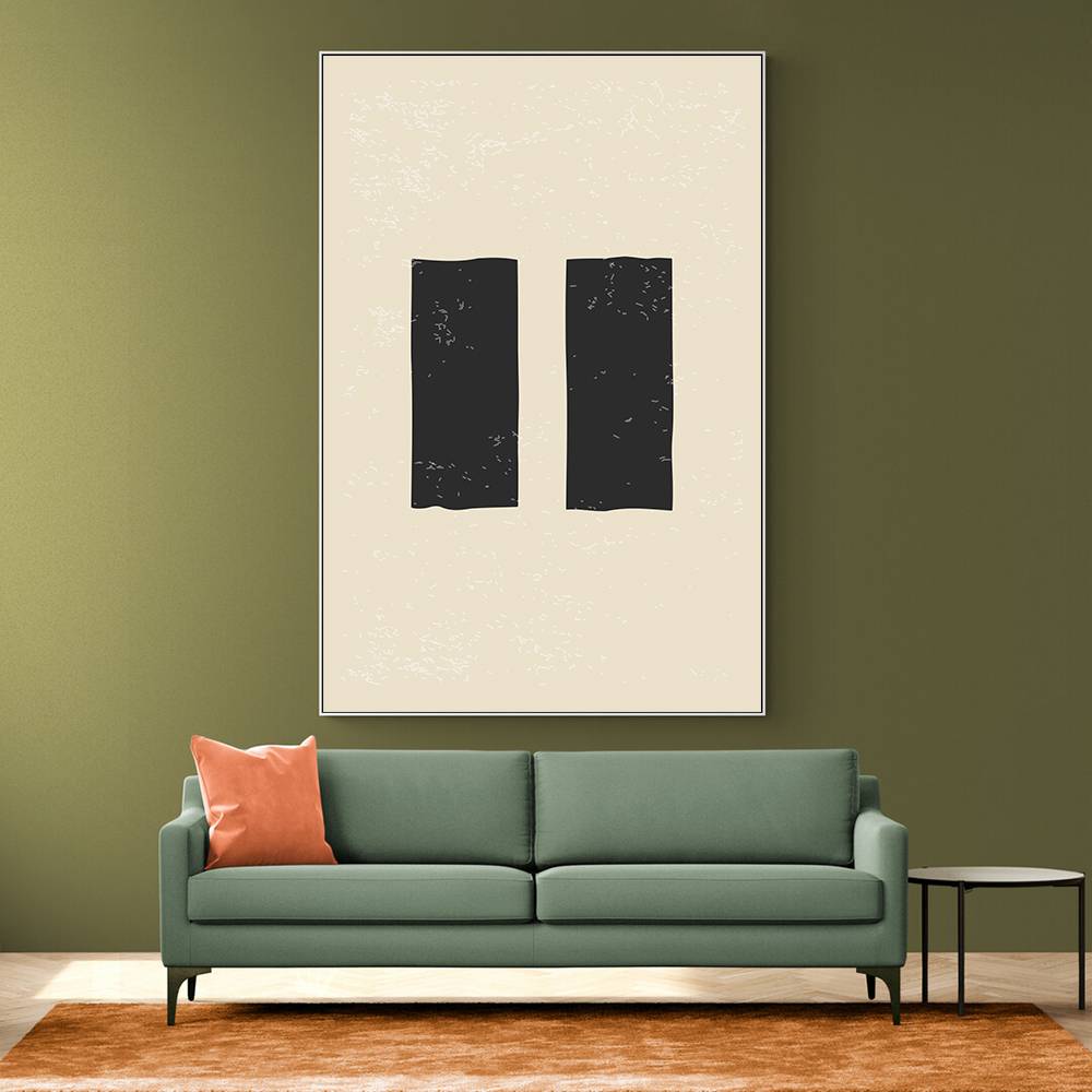 Black Minimal Shapes Series #7 Wall Art