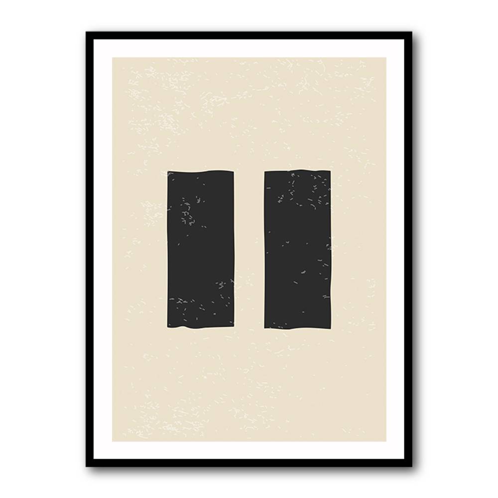 Black Minimal Shapes Series #7 Wall Art