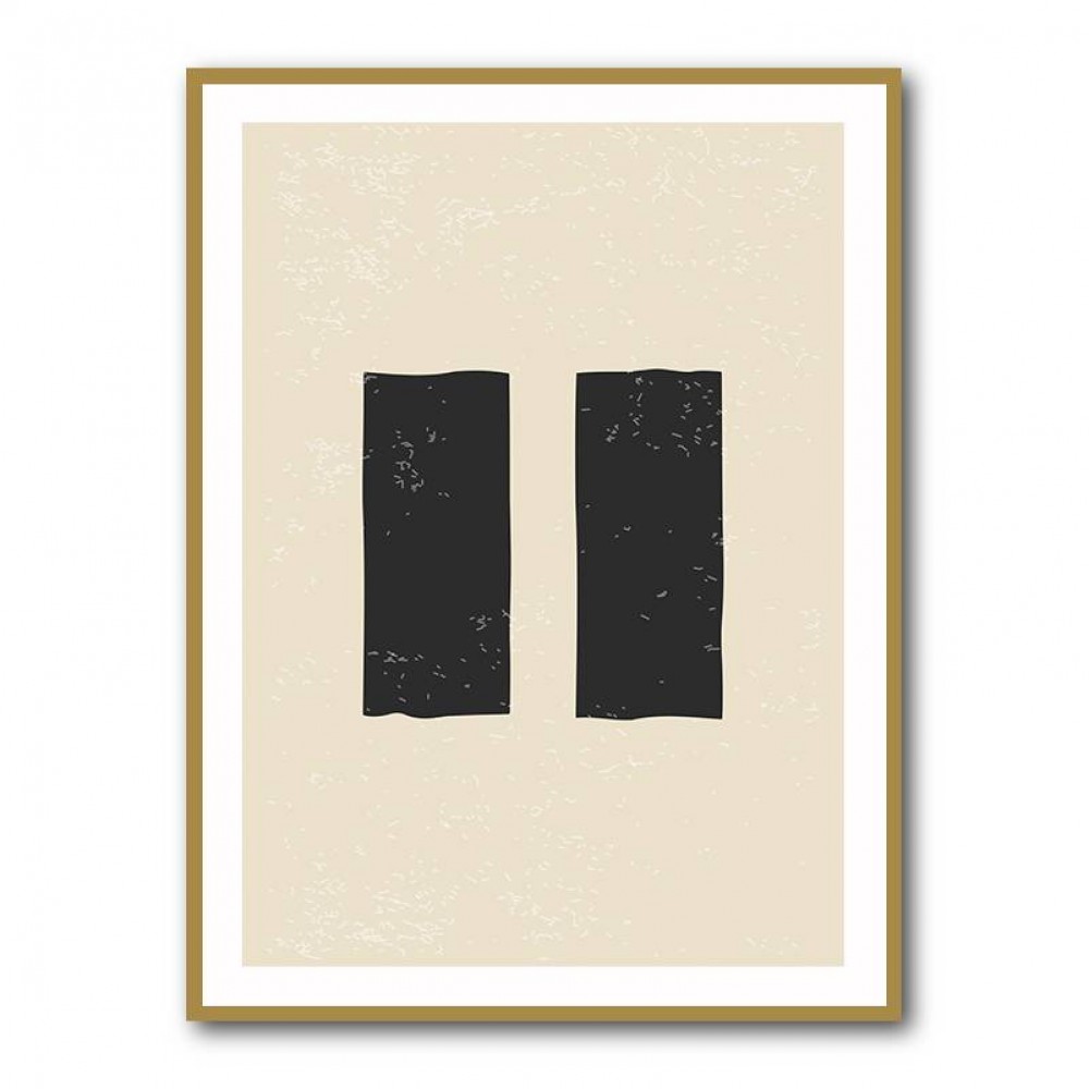 Black Minimal Shapes Series #7 Wall Art