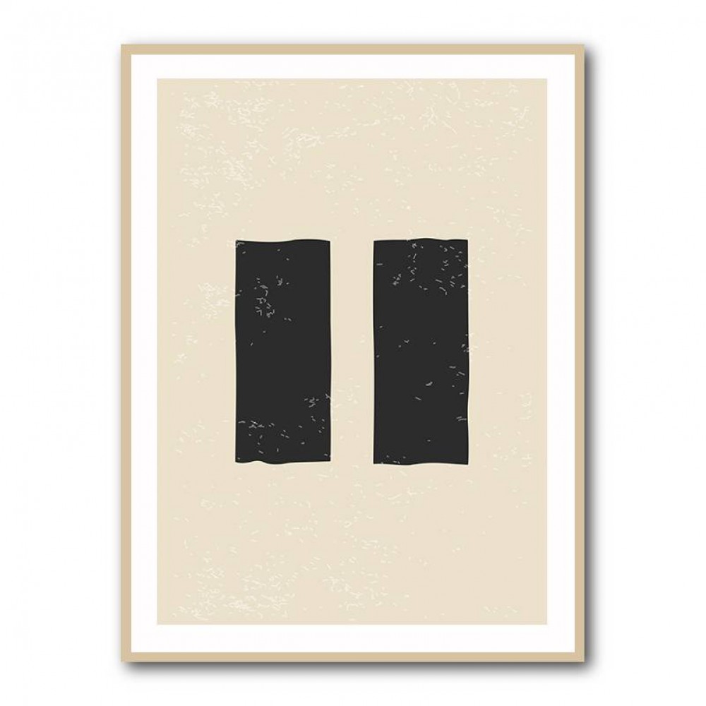 Black Minimal Shapes Series #7 Wall Art