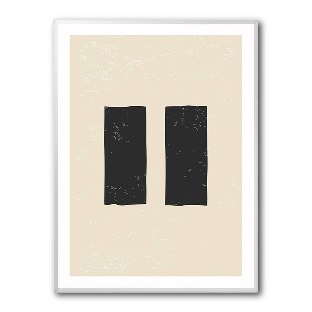 Black Minimal Shapes Series #7 Wall Art