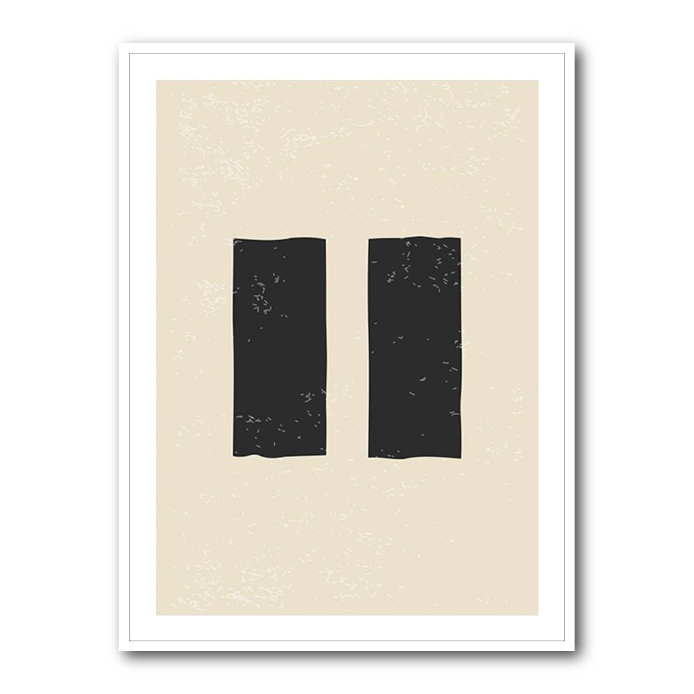 Black Minimal Shapes Series #7 Wall Art