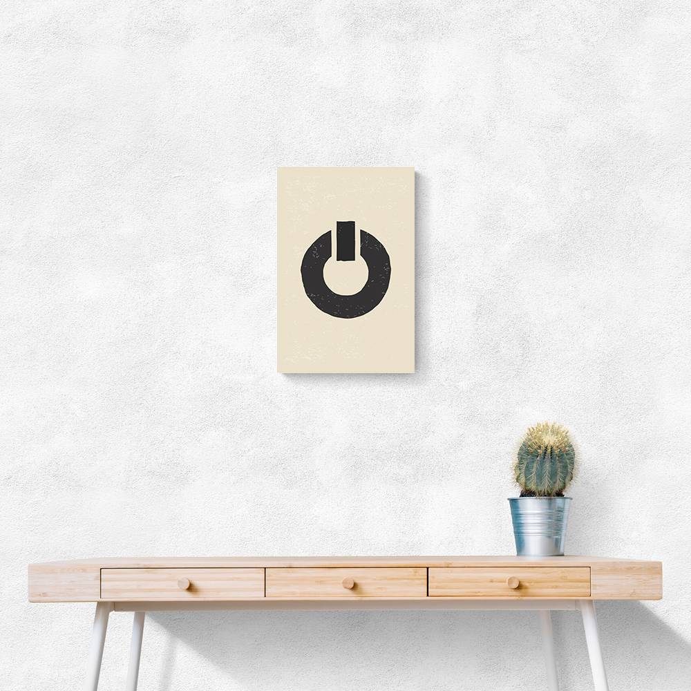 Black Minimal Shapes Series #8 Wall Art