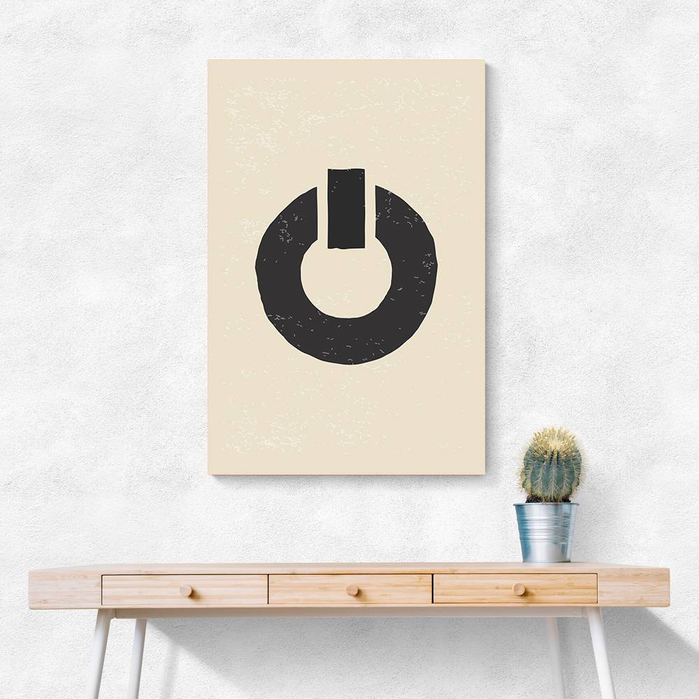 Black Minimal Shapes Series #8 Wall Art