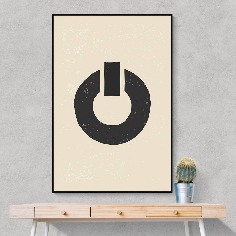 Black Minimal Shapes Series #8 Wall Art