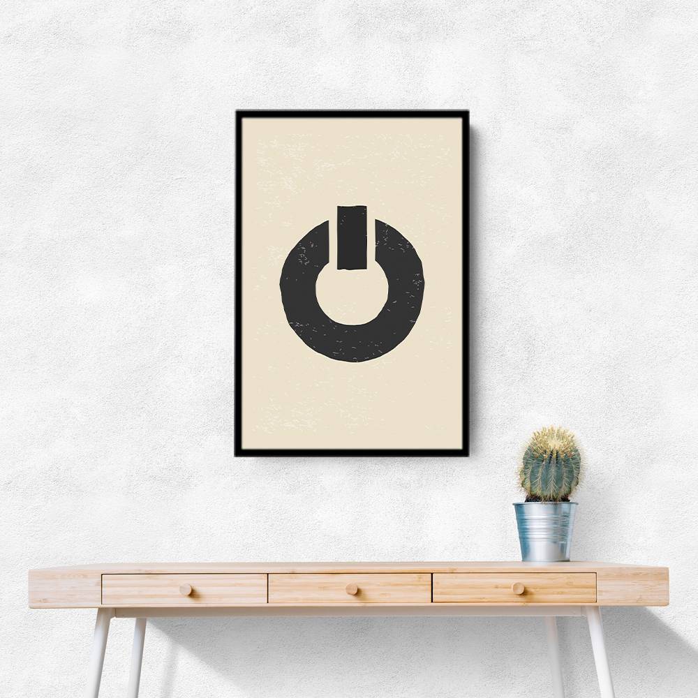 Black Minimal Shapes Series #8 Wall Art