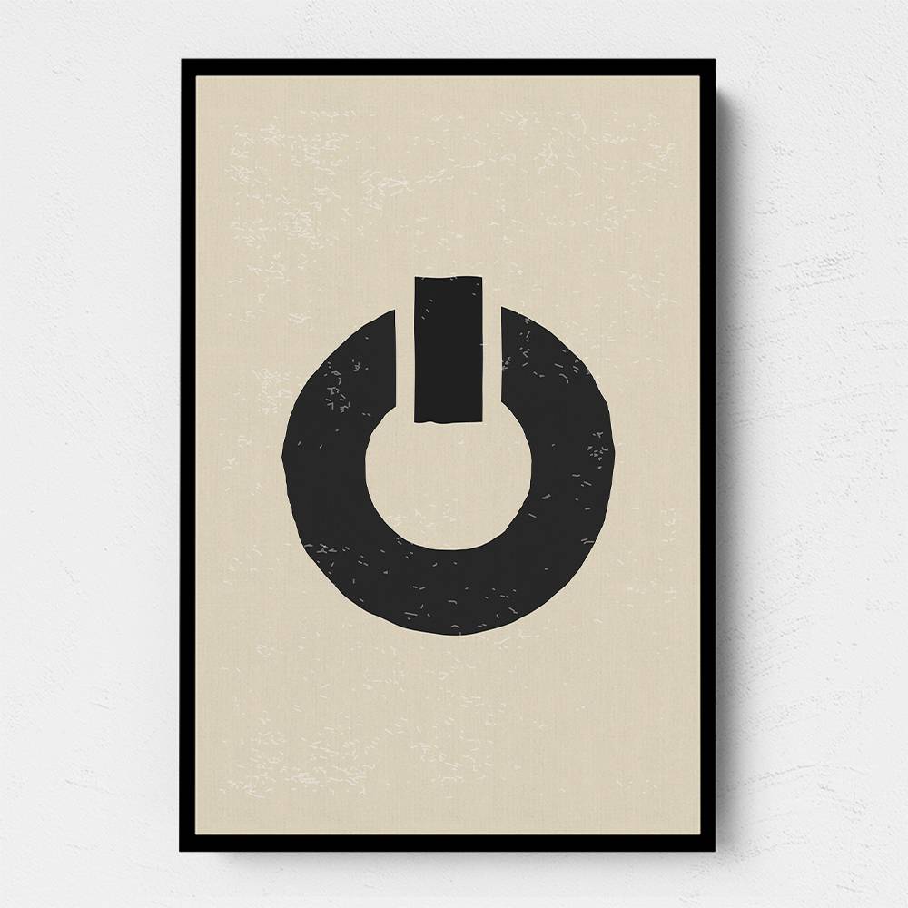 Black Minimal Shapes Series #8 Wall Art