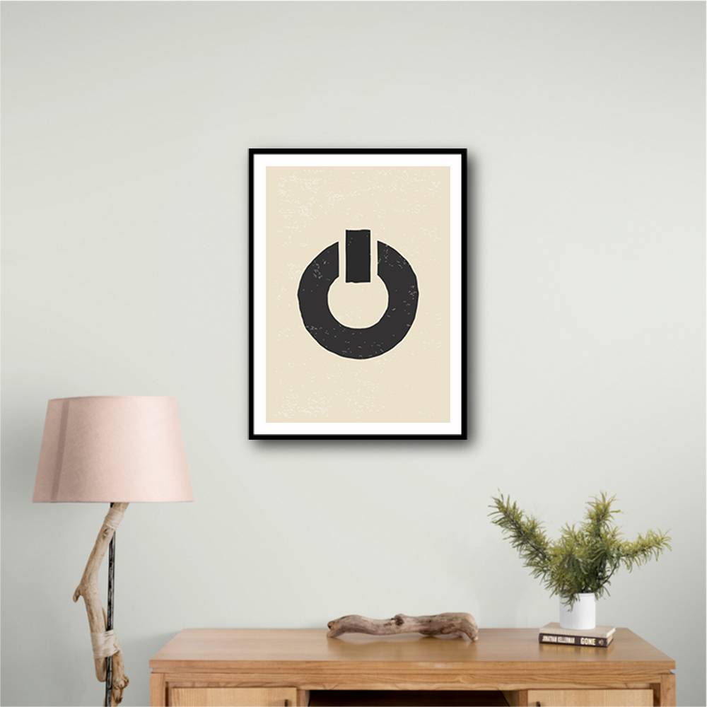 Black Minimal Shapes Series #8 Wall Art