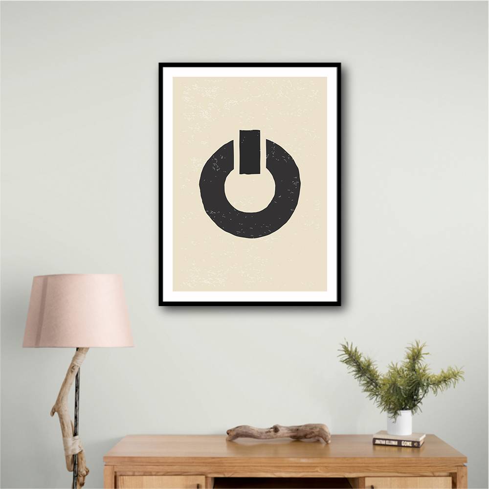 Black Minimal Shapes Series #8 Wall Art