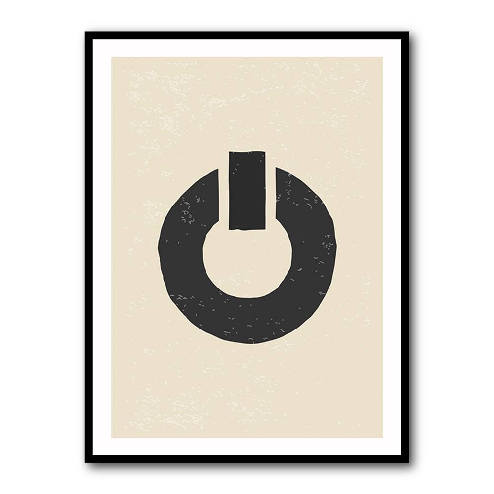 Black Minimal Shapes Series #8 Wall Art