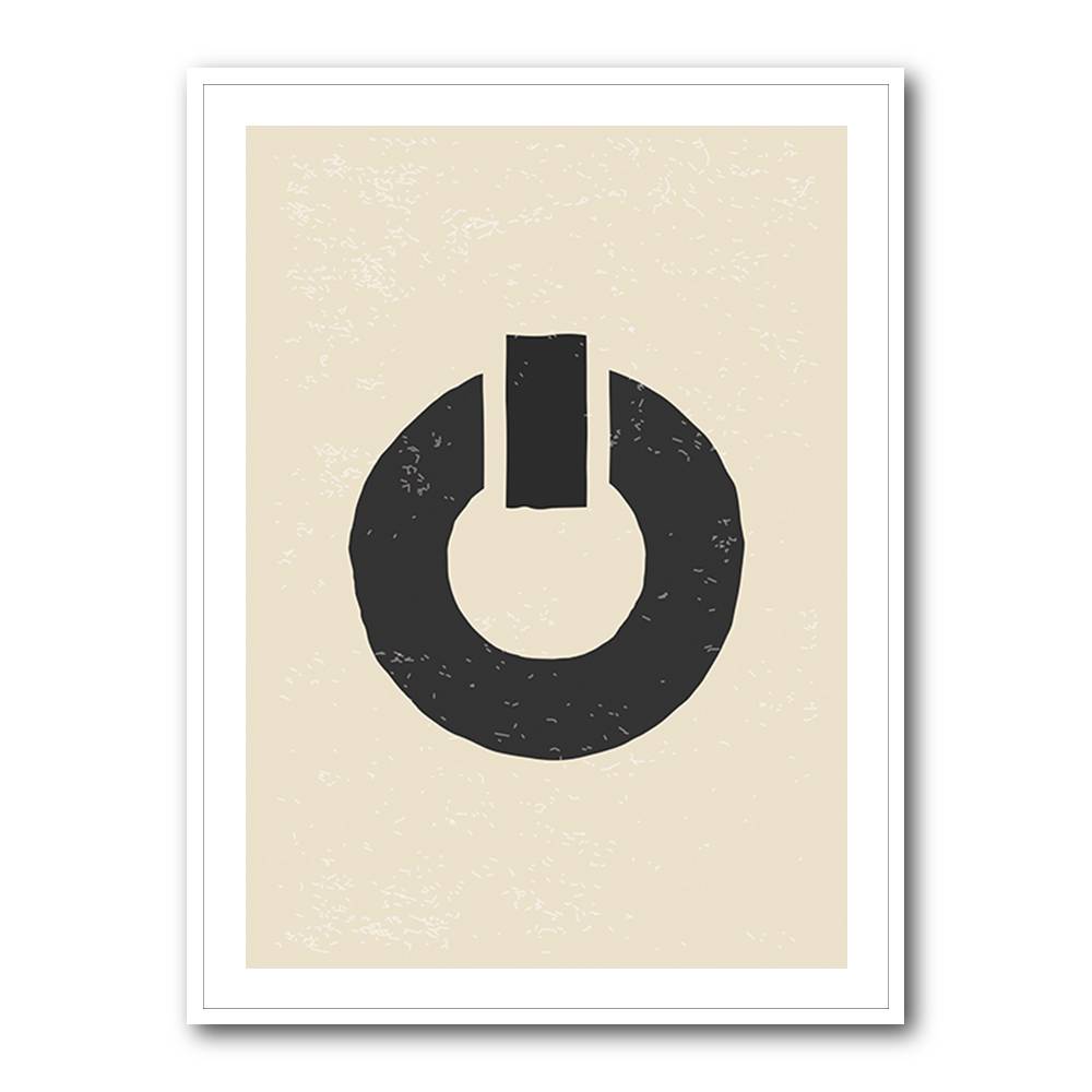 Black Minimal Shapes Series #8 Wall Art