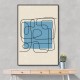 Blue Backed Lines Wall Art