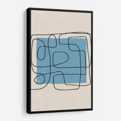 Blue Backed Lines Wall Art