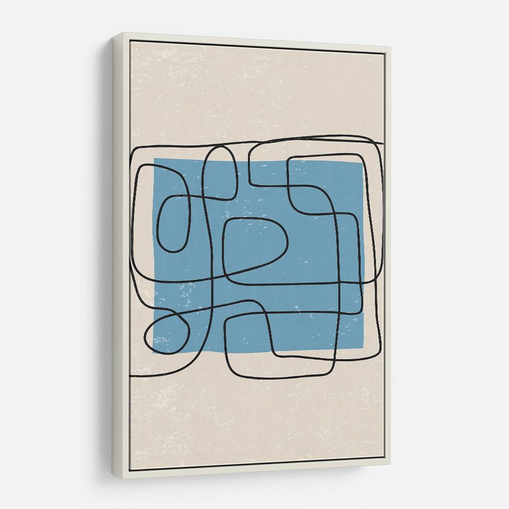 Blue Backed Lines Wall Art